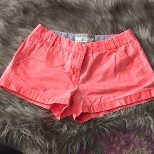 Coral J. Crew Chino Shorts